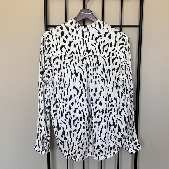 Rails Ivory Cheetah Button Down Super Soft Shirt Sz S - Picture 2 of 10